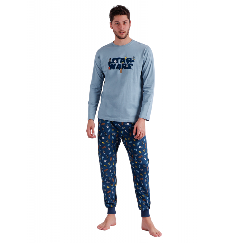 Pijama Hombre Invierno STAR WARS Aqua