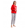 Pijama Mujer Invierno Snoopy Rojo