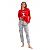 Pijama Mujer Invierno Snoopy Rojo