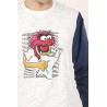 Pijama DISNEY Hombre Invierno Animal Bang Color Gris