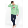 Pijama Hombre Invierno DISNEY Rana Gustavo Color Verde