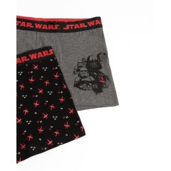 Pack 2 Boxers Homme STAR WARS Noir Gris 2