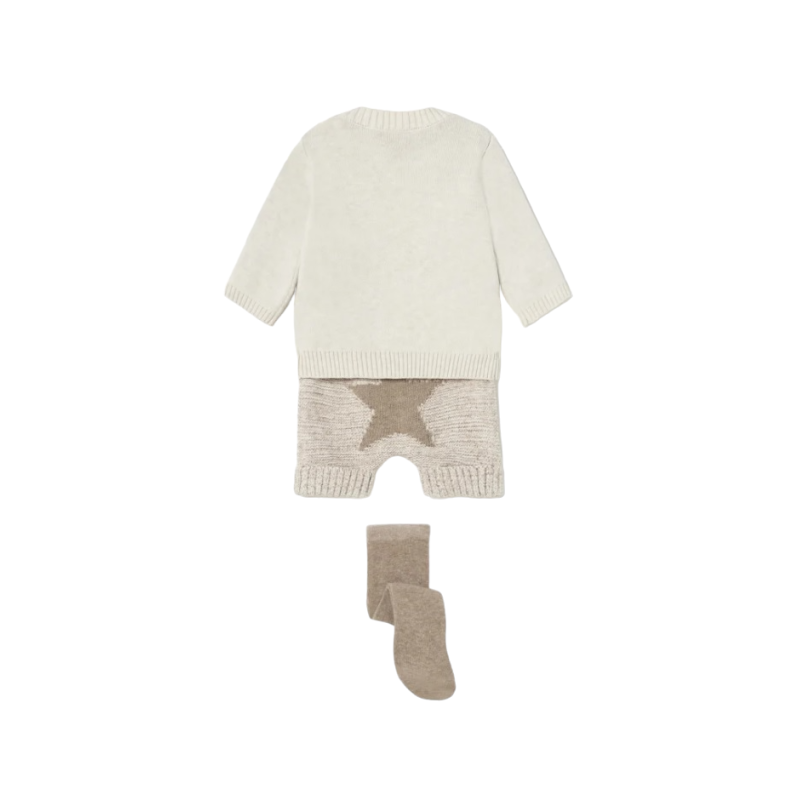 Conjunto 3 piezas tricot Cotton recién nacido