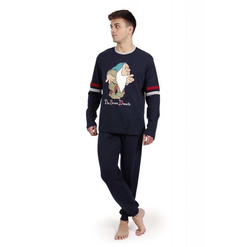 Pyjama Herren Winter DISNEY Enanito Dormilón Farbe Azul Marino