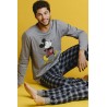 Pijama Hombre Invierno MICKEY MOUSE Gris