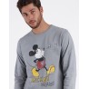 Pijama Hombre Invierno MICKEY MOUSE Gris