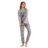 Pijama Mujer Invierno Felpa MICKEY y MINNIE Gris