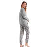 Pijama Mujer Invierno Felpa MICKEY y MINNIE Gris