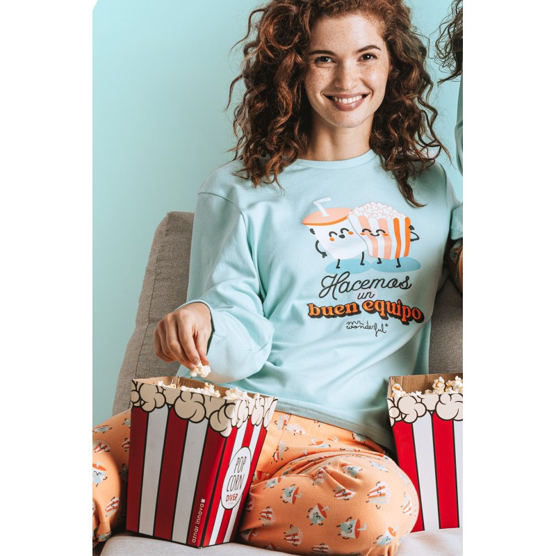 Pyjama d'hiver MR Wonderful Popcorn pour femme