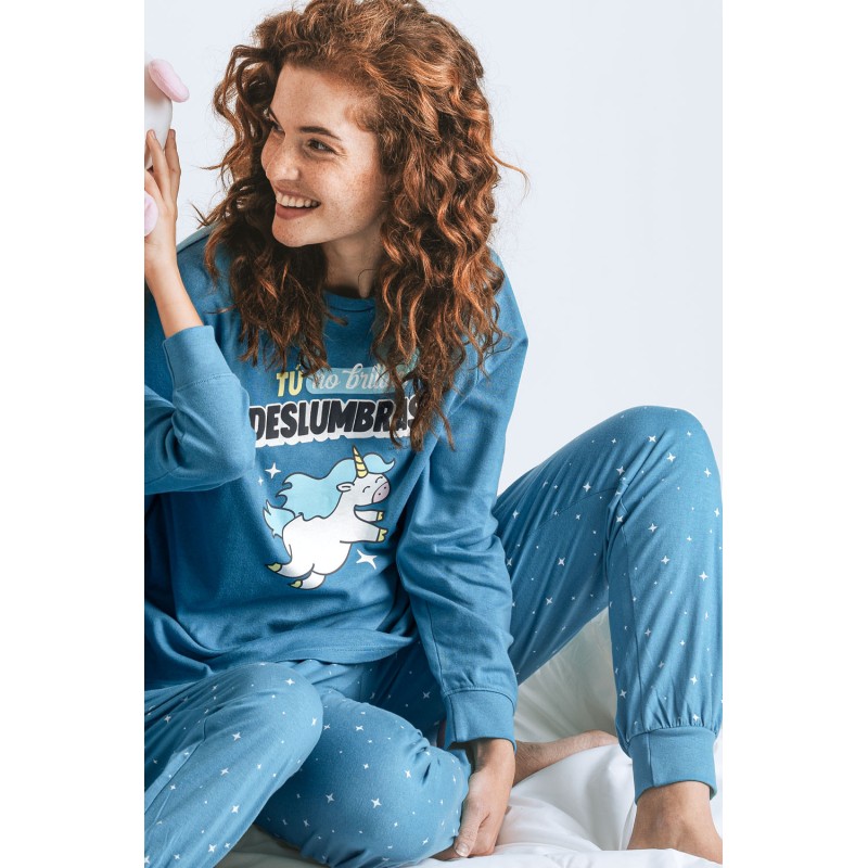 Pijama femminile inverno MR meraviglioso Aqua