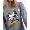 Pijama Mujer Invierno  MICKEY y MINNIE Disney Gris