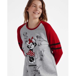 Pyjama femmes hiver Afelpado MINNIE MOUSE Rojo 2