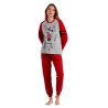 Pijama Mujer Invierno Afelpado MINNIE MOUSE Rojo