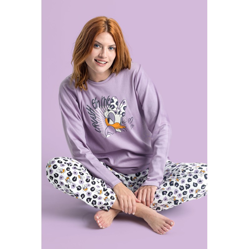 Pyjama d'hiver femme DAISY DONALD Mauve