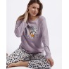 Pijama Mujer Invierno DAISY DONALD Malva