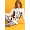 Pijama Mujer Invierno Afelpado MICKEY y MINNIE Crudo