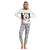 Pijama Mujer Invierno Afelpado MICKEY y MINNIE Crudo