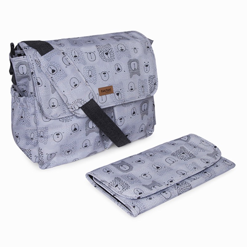 Borsa premaman + cambio TUC TUC BEARS GRIS