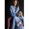 Pijama Mujer Invierno MINNIE MOUSE Pétalos Color Azul