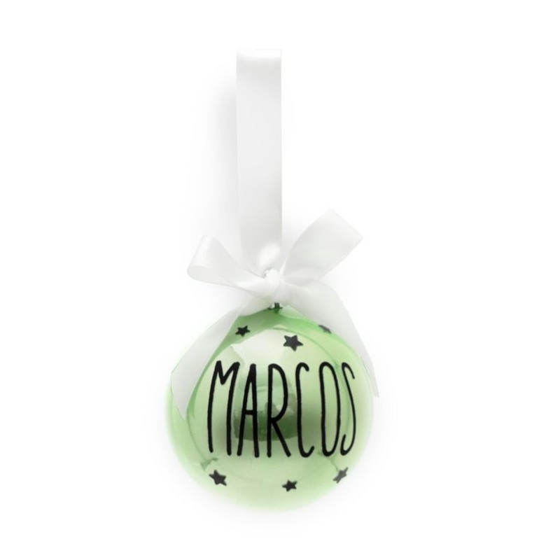 Ball con Lazo Christmas Green Pearl personalizzato