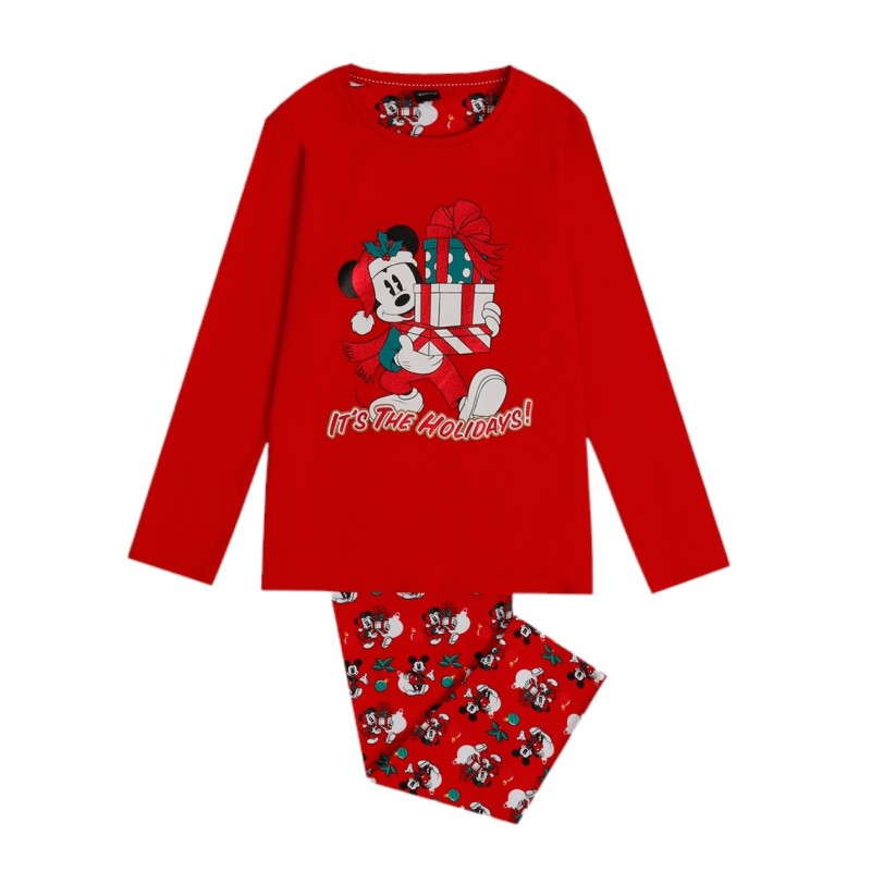 Pijama Inverno Natale Bambino Topolino Colore Rosso