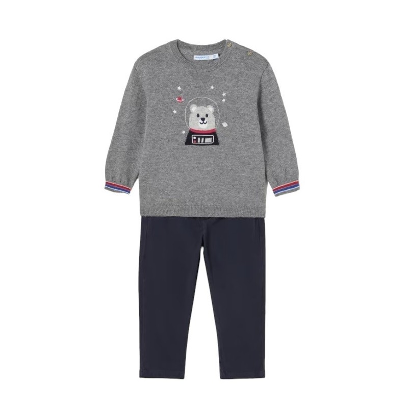 Set 2 pezzi in jersey e pantaloni Baby Marino