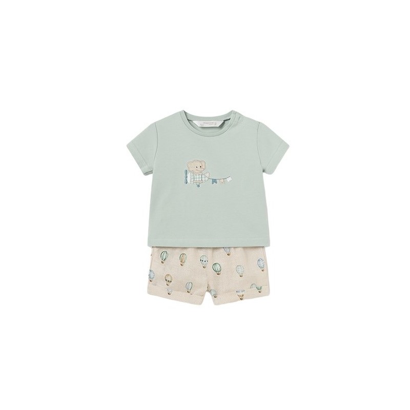 Kurzes und Baby T-Shirt MAYORAL Farbe Jade