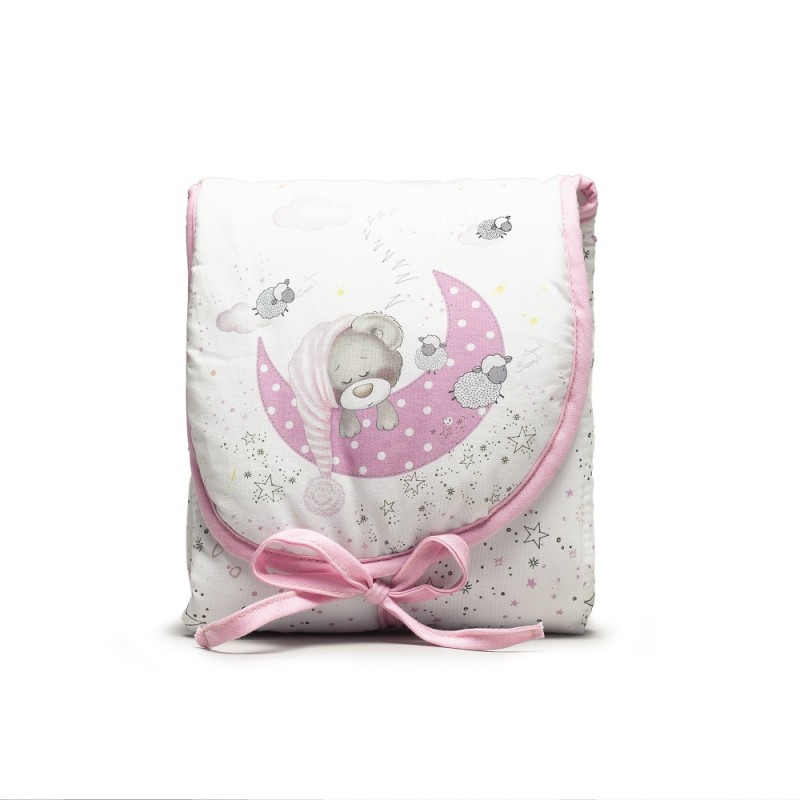 INTERBABY Pink Bear Tragbarer Wickeltisch