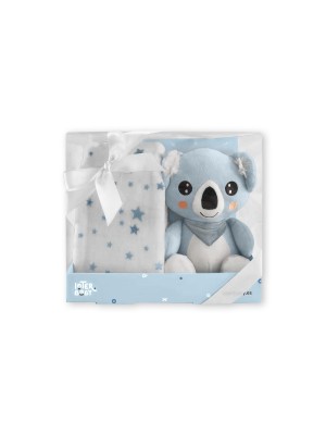 Pack Manta y Peluche Bebé Koala INTERBABAY Azul