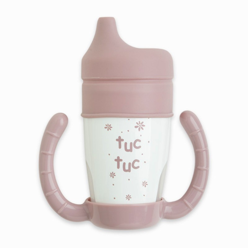 Taza Evolutiva con Asas y Tetina Silicona LITTLE FOREST ROSA