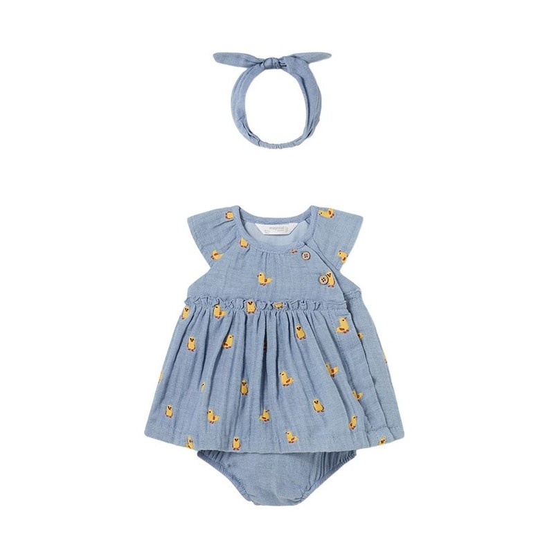 Robe avec couches et couches bébé MAYORAL Denim