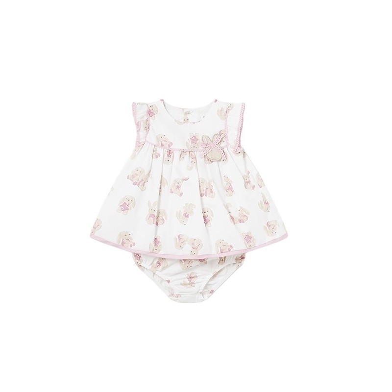 Robe avec couverture satin bébé MAYORAL Rose