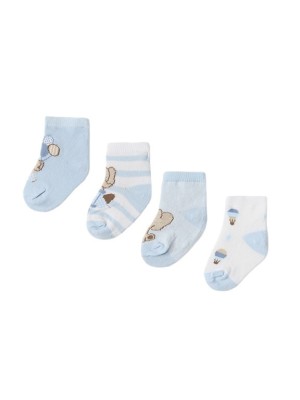 Set 4 calcetines algodón Bebé MAYORAL Cielo