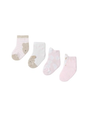 Set 4 calcetines algodón Bebé MAYORAL Color Rosa