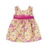 Vestido flores con fajín tul bebé MAYORAL Magenta
