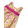 Vestido flores con fajín tul bebé MAYORAL Magenta