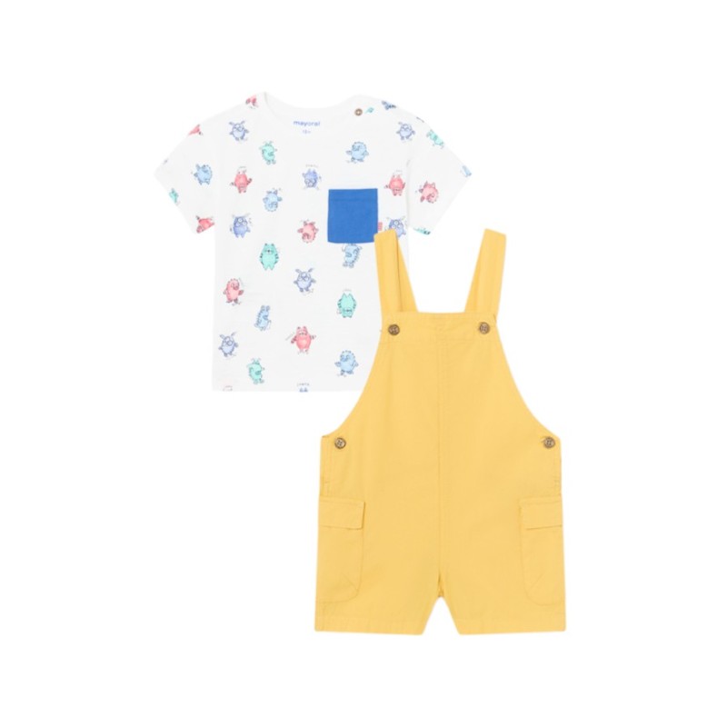 Canard et T-shirt Baby Cotton MAYORAL Jaune