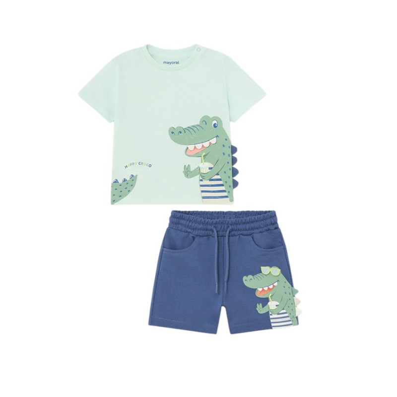 T-shirt et pantalon bébé crocodile MAYORAL