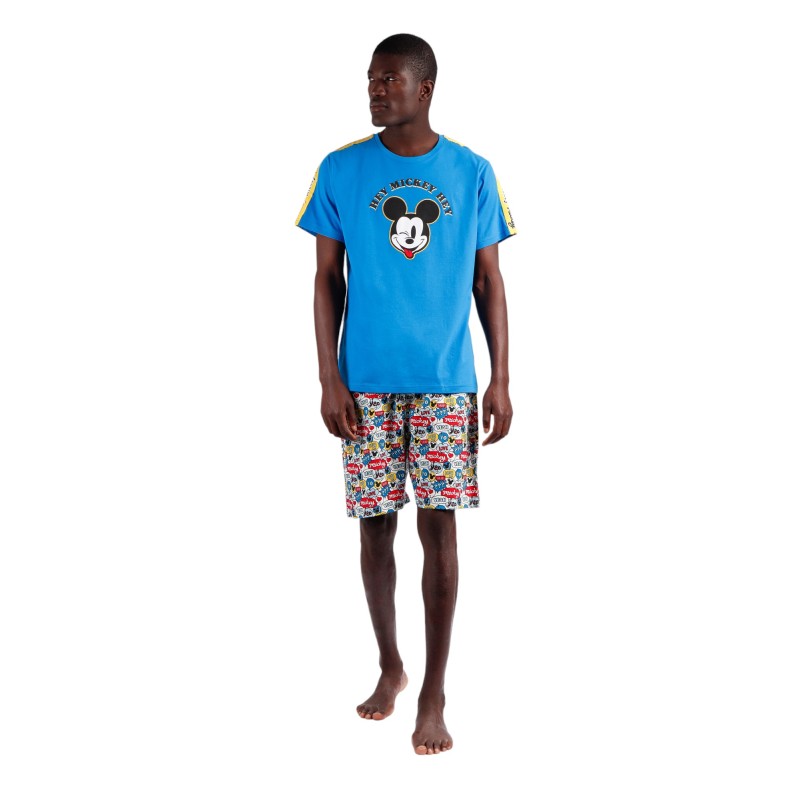 Pijama Hombre Verano DISNEY Mickey Mouse Azul