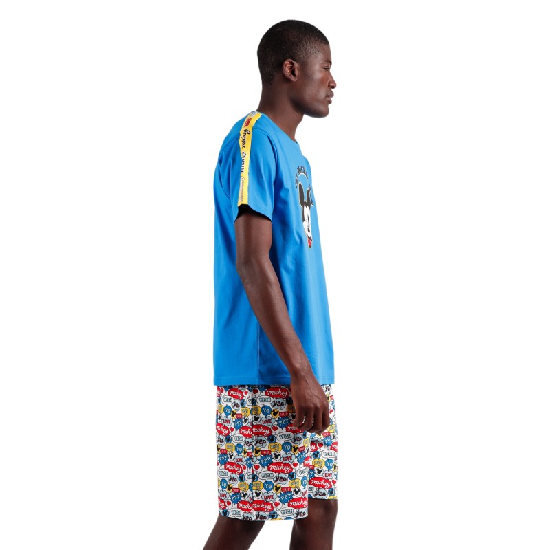 Pijama Hombre Verano DISNEY Mickey Mouse Azul