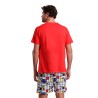 Pijama Hombre Verano DISNEY Mickey Mouse Rojo