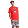 Pijama Hombre Verano DISNEY Mickey Mouse Rojo