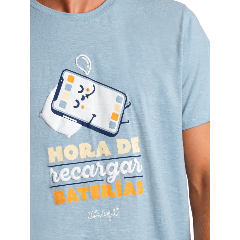 Pijama Hombre Verano Mr WONDERFUL Hora de Recargar