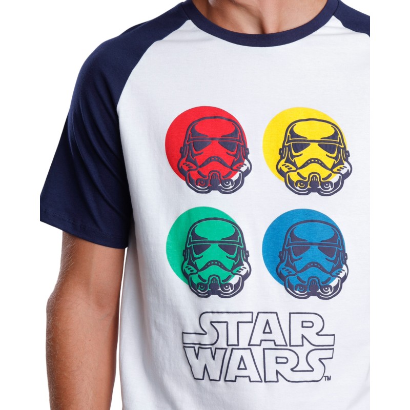 Pijama Hombre Verano STAR WARS Caras Colores