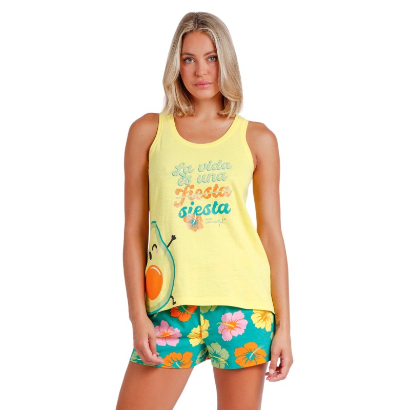 Pijama Summer Woman Mr Wonderful La Vida est une Fiesta