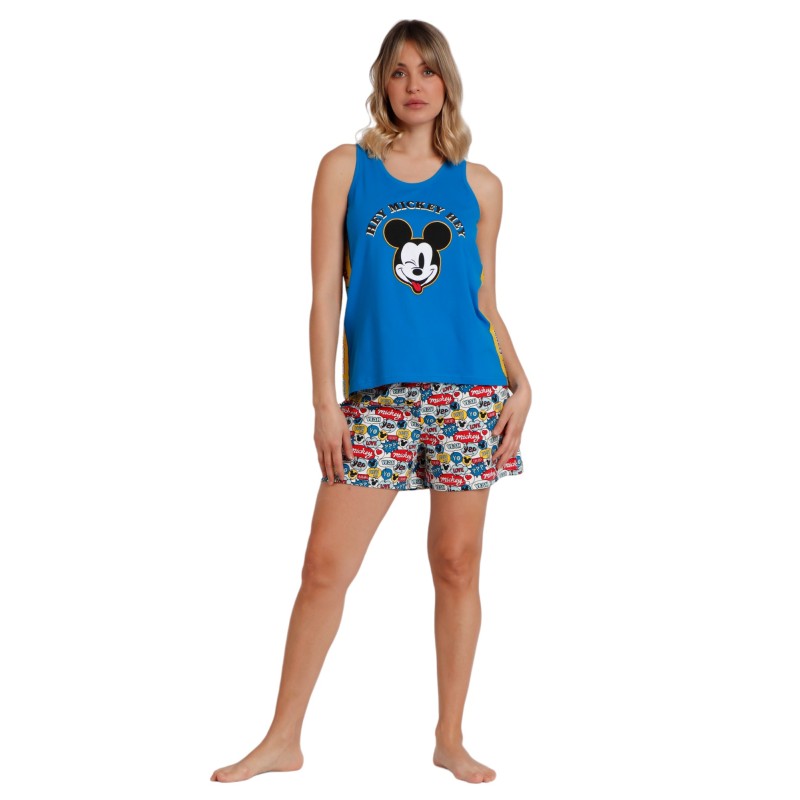 Pajama Estate Donna DISNEY Topolino blu