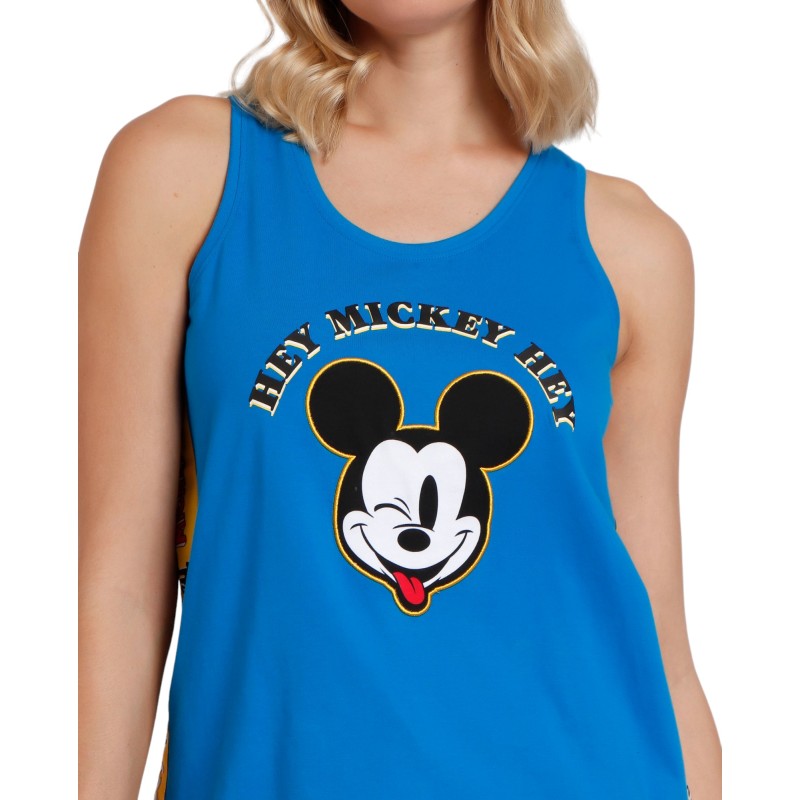 Pijama Verano Mujer DISNEY Mickey Mouse Azul