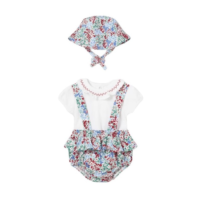 Set de 3 pièces fleurs coton bébé MAYORAL