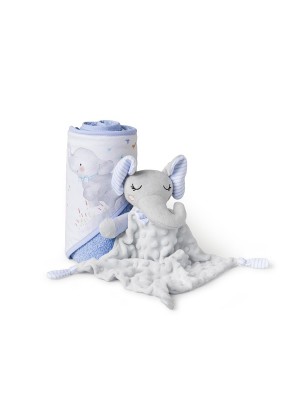 Set Mantella da Bagno Elefante + Elefante Dou Dou BLU