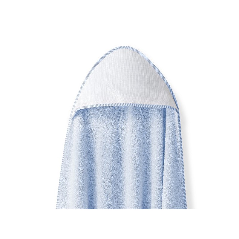 Capa de Baño y Babero Bebé INTERBABY Azul y Blanco